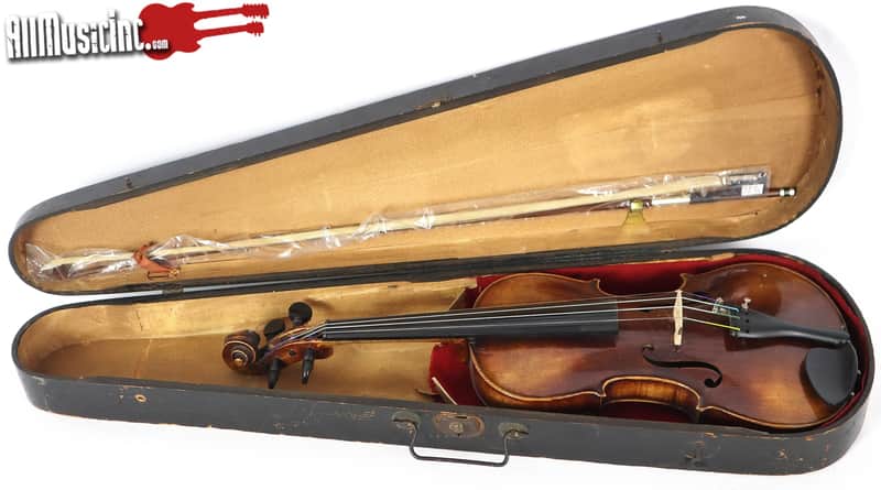 Von Friedrich August Glass Stradivarius 1737 4/4 German Violin w/ Wooden Case image 1