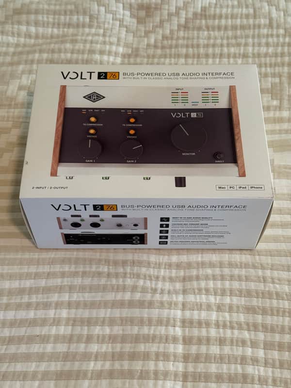 NIB sealed unopened Universal Audio Volt 276 USB-C Audio Interface 2021 - Present - Tan / Gray image 1