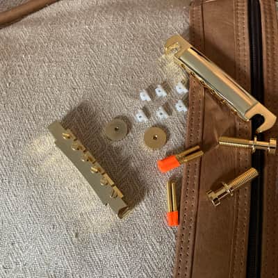 Gibson PBBR-065 Historic Non-Wire ABR-1 Tune-O-Matic Bridge and Aluminum stop bar Tailpiece Gold -Combo image 11