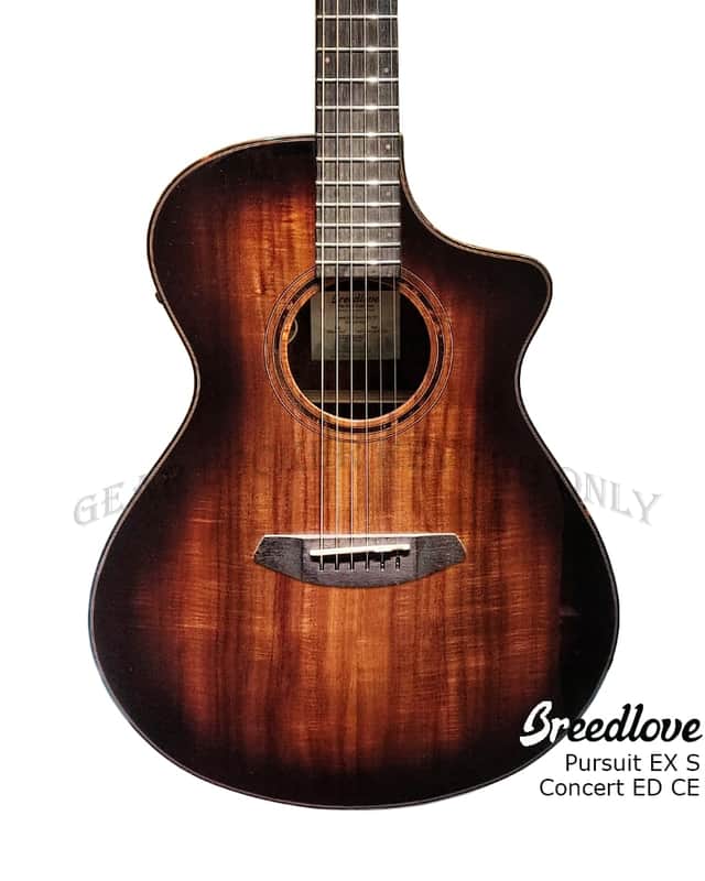 Breedlove Pursuit Exotic S Concert Edgeburst CE Solid Koa guitar image 1