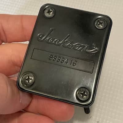 2000's Japan Jackson RR3 & Dinky Guitar Factory Black Neckplate & Screws image 2