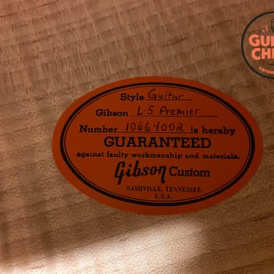 2014 Gibson Crimson Custom Shop L-5 Premier Archtop Acoustic Guitar Vintage Sunburst image 13