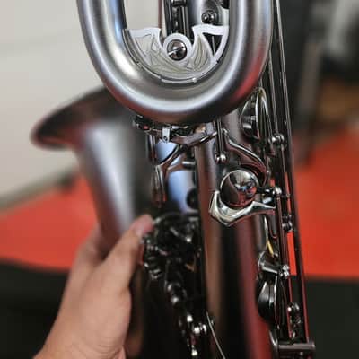 Cannonball B5-BICEB "Raven" Stone Series Big-Bell Baritone Saxophone 2010s - Iced Black with Black Nickel Keys image 5