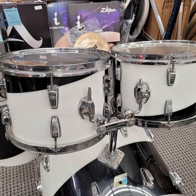 Ludwig Vistalite Big Beat 4 Piece Shell Pack 12/13/16/22 1970s - Black / White image 5