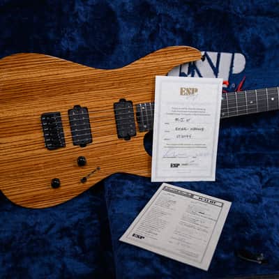 ESP USA Custom Shop M-II HT Zebra Wood Top Natural 2020 w/OHSC image 11
