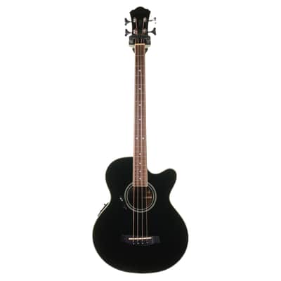 Ibanez AEB8EBK Electro-Acoustic Bass Guitar, Black image 3
