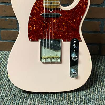 Suhr Classic T Antique Roasted Flame neck, Swamp Ash, Shell Pink image 2