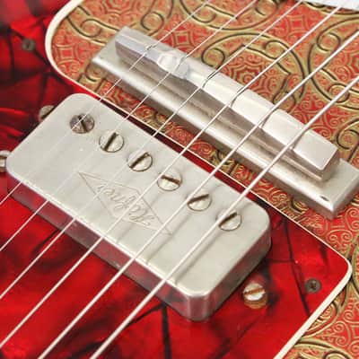 1962 Gagliano by Hofner Model 172 - Rare Diamond Pickup with Red & Gold Vinyl Covering! image 10