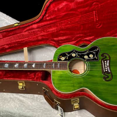 NEW ! Gibson SJ-200 Standard - Custom Shop - Dealer Select - Super RARE - Green Top - Authorized Dealer - AAAAA Flamed Natural Maple Back & Sides - G07203 image 21