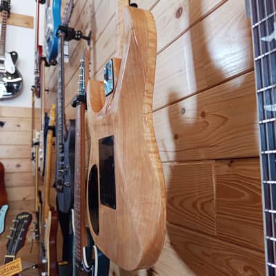 Handcrafted Boutique Electric Guitar – Birdseye Maple Top – Made in Italy (1980s–1990s) image 20