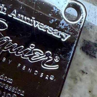 Squier 20th Anniversary Neck Plate 2002 - Chrome by Fender image 2