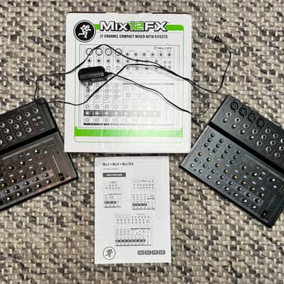 Lot of 2 Mackie Mix12FX 12-Channel Compact Mixer with Effects 2015 - Present - Black image 1