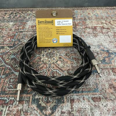 Rattlesnake Cable Company 15' Standard Instrument Cable S/S - Sidewinder Black Weave image 2