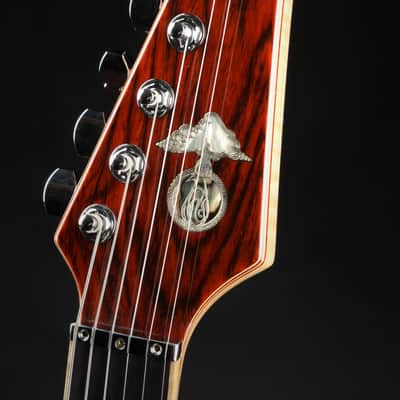 Alembic Spectrum - Cocobolo Top with Mahogany Body - Blue and Red Side LEDs - Guitar with Hard Shell Case image 7