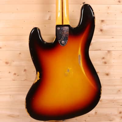 Fender Custom Shop 1972 Jazz Bass Relic - Rosewood Fingerboard, 3-Tone Sunburst image 14