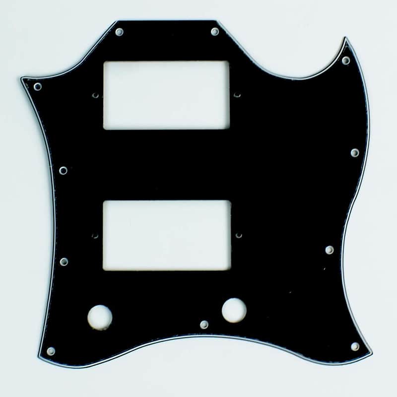 (E96) SG Classic Full Face Style Guitar Pick Guard ,3ply Black image 1