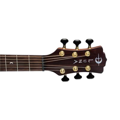 Luna Art Recorder All Solid Wood Acoustic Guitar, 21 Frets, C Neck, Rosewood Fretboard, Satin Natural image 7