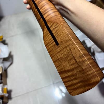 Discount 4 String 20 fret Roasted Flame Maple bass guitar neck Replace rosewood image 8