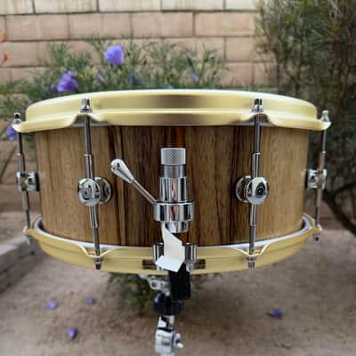 Sugar Percussion 14x6 Black Limba Snare with Brass SoundArc Hoops image 5