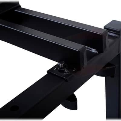 Griffin DJ Workstation - Double Piano Keyboard Stand & Laptop Mount 2 Tier/Dual Portable Studio Mixer Rack for Turntables, DJ Coffins, Speakers, Audio Gear and Music Equipment image 6
