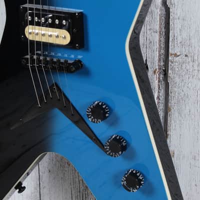 Dean ML 79 Solid Body Electric Guitar Black To Blue Fade Finish image 4
