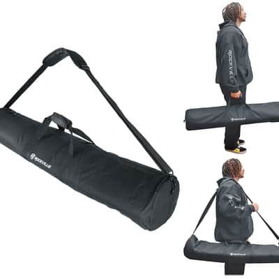 Rockville ESB2 Bag For Pair Tripod Pro DJ Speaker Stands w Foam Padding+Divider
