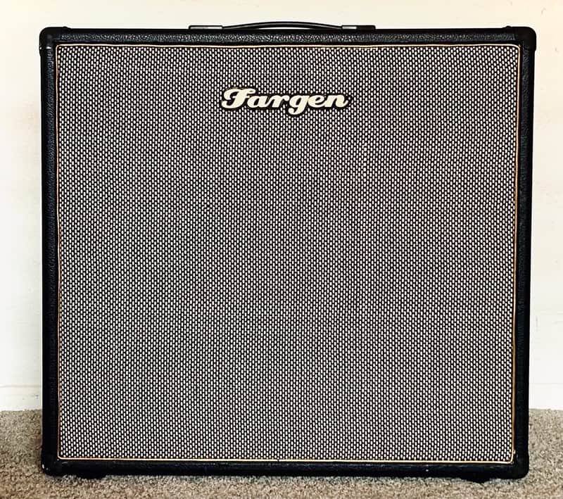 Fargen Custom 1x12 Guitar Speaker Cabinet (Townhouse / Retro Classic) - Black Tolex / Gold Piping - Loaded with Weber 12F150 image 1