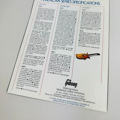 Gibson "The American Series" Brochure 1982 image 2