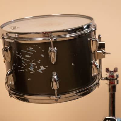 1960s Slingerland Metallic Black Drum Set 14x20 8x12 and 16x16 image 16