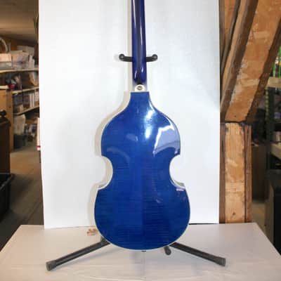 Hofner Contemporary Series Violin Bass Blue With Hard Shell Case image 10