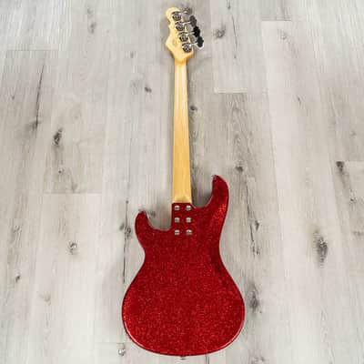 G&L USA SB-2T PJ Bass, Red Metal Flake, Maple Fretboard image 6