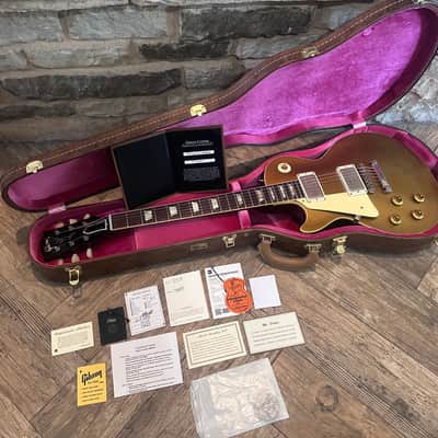 Left Handed Gibson Custom Shop '57 Les Paul Goldtop Reissue 2019 - Present - Double Gold Dark Back VOS image 2