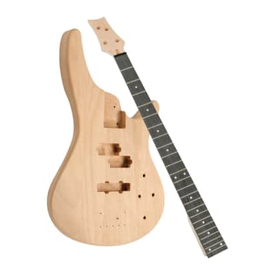 DIY Solderless Modern SR-Style Bass Guitar Kit – Mahogany Body, 24 Frets, P/J Pickups image 5