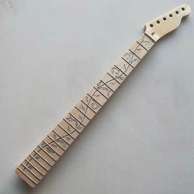 Telecaster Tele Style Guitar Maple Wood Neck with Tree of Life Inlay image 2