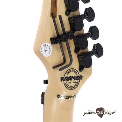 Kramer Pacer Vintage Reissue Floyd Rose Guitar - Orange Burst w/ Tiger Stripe image 9
