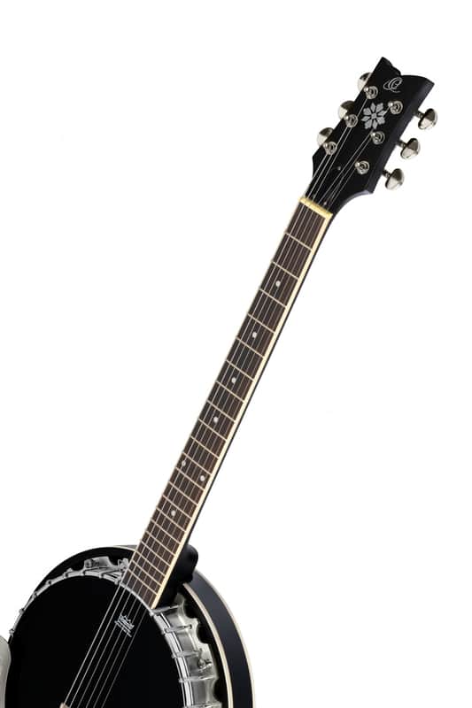 Ortega OBJ350/6-SBK Raven Series Mahogany Neck 6-String Resonator