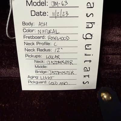 Nash JM 63 2023 Roller Bridge Lollar Pickups No Fret Wear (370) image 7