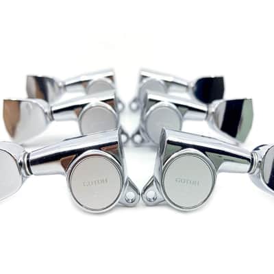 Gotoh Modern Keystone-Style Chrome Tuners (3 per side) image 1