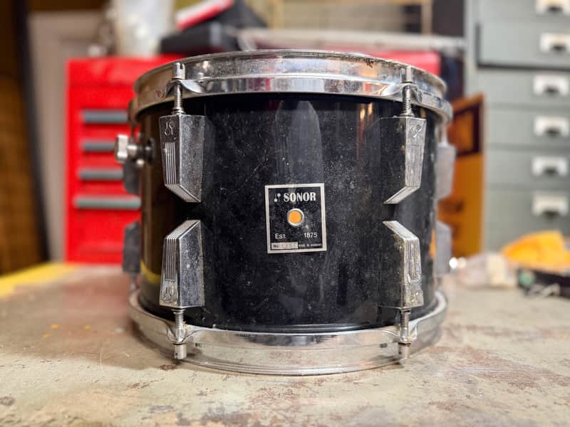 1970s Sonor Phonic Tom 8"x12" in Black Wrap image 1