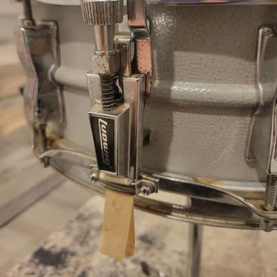 LUDWIG,1979,Grey Textured Painted,Acrolite Snare Drum - 5" X 14" image 10