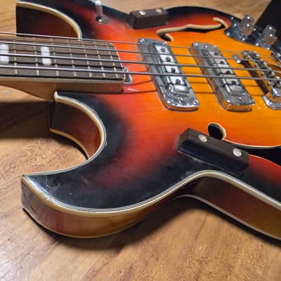 Tele-Star Hollowbody Bass and Amp 1960s Japan image 11
