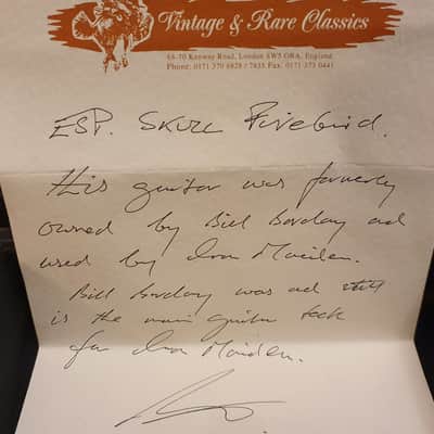 ESP Custom Shop Celebrity Artist Owned by Iron Maiden with Tour Flight Case + COA! Phoenix Firebird image 3