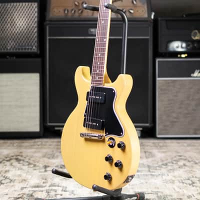 Epiphone 1960 Les Paul Special Double Cut Reissue Electric Guitar - TV Yellow with Hardshell Case image 11
