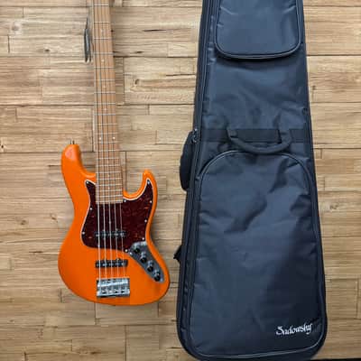 Sadowsky Metro Express 21- fret Vintage J/J 5- string bass 2024 - Candy Apple Orange Metallic  w/gig bag- B-stock image 23