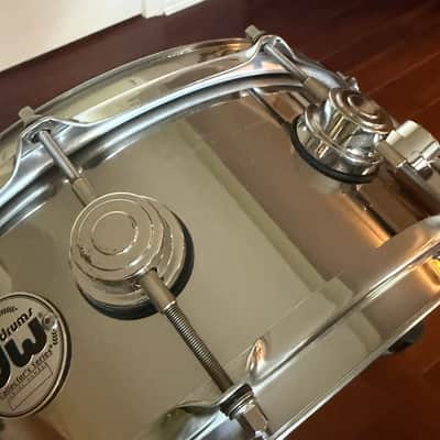 DW Collector's Series Stainless Steel 5.5x14" Snare Drum w/ Nickel Hardware image 6