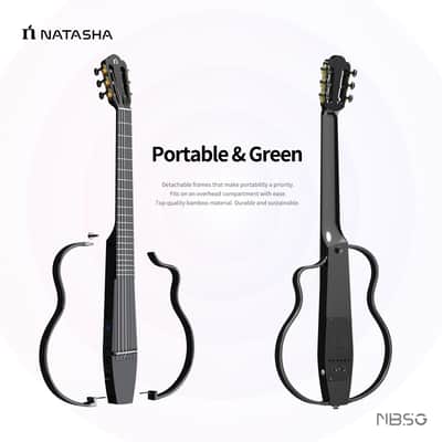 Natasha Bamboo Smart Guitar NBSG (Natural) - Nylon Wireless Smart Guitar  2024 - Satin image 15