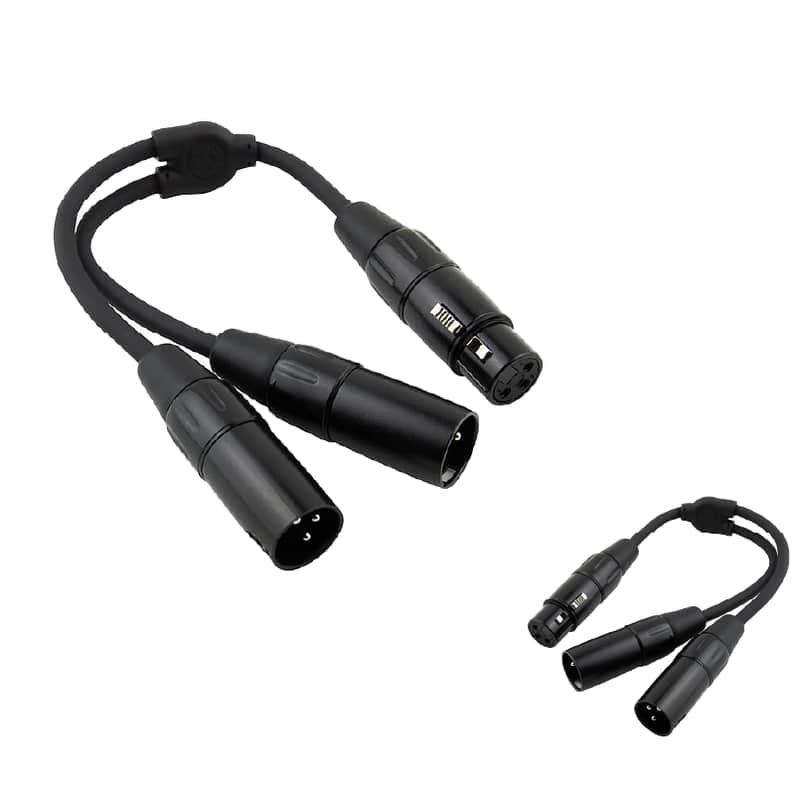Pig Hog Solutions PY-XF2XM - 6" Y Splitter Cable, XLR(F)-DUAL XLR(M) - New image 1