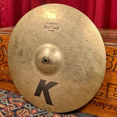 18" Zildjian K Custom Fast Crash Cymbal 1344g CRACKED *Video Demo* image 2