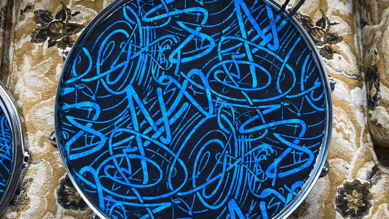 14" single layer Drum Bunny cloth drum cover - dampener - partial mute - compare to Drum Tortillas - Quesadilla - Big Fat Snare image 1