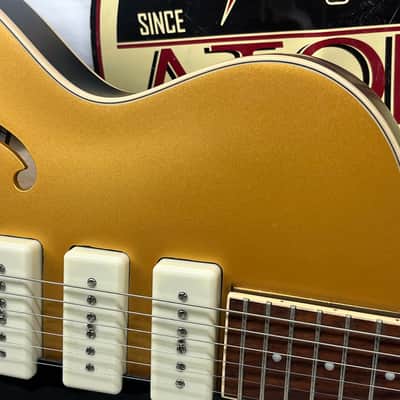 Guild SF-1 Starfire 1 Jet 90 Semi-Hollow Body Electric Guitar - Satin Gold image 3